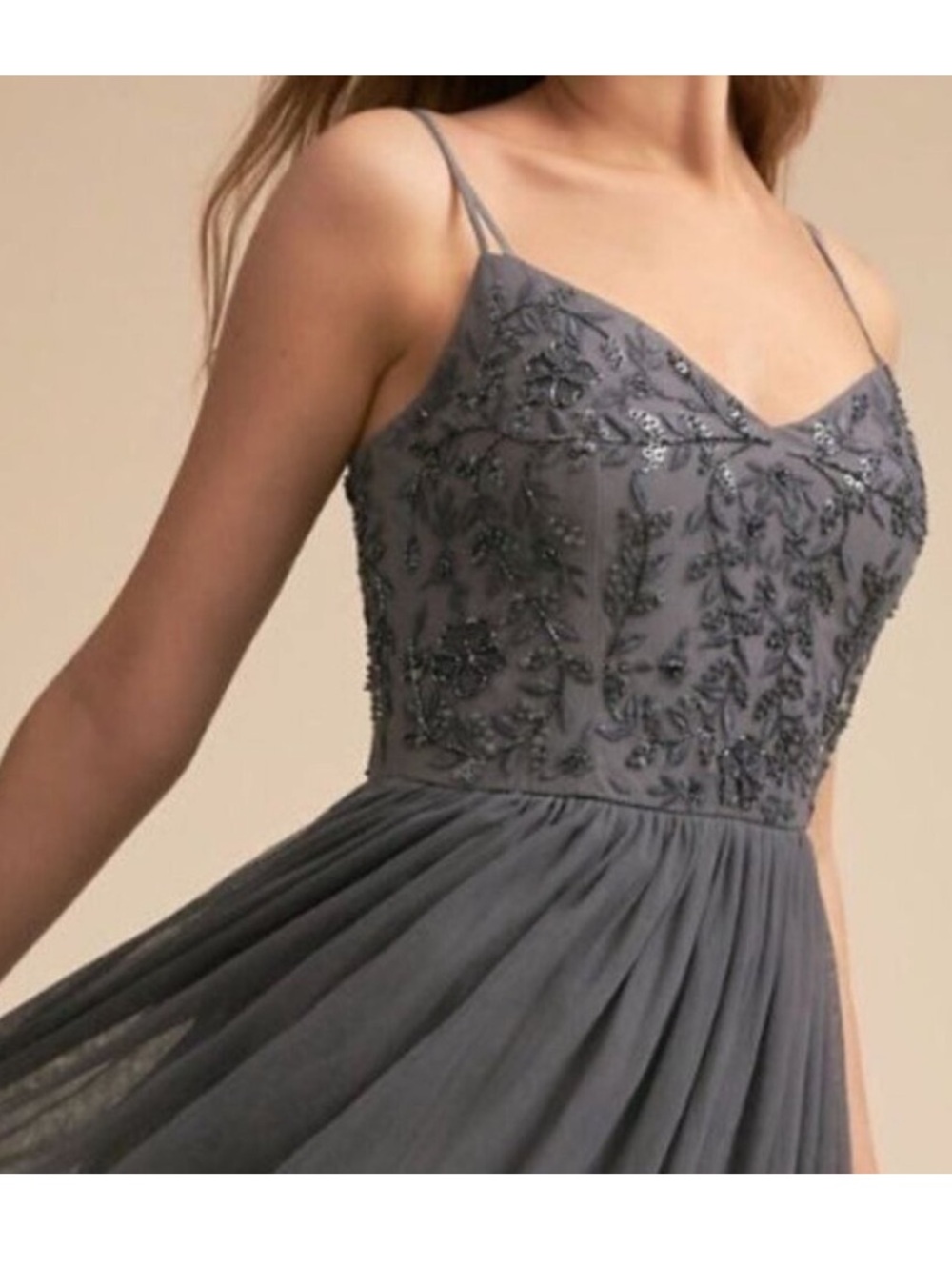 ANTHROPOLOGIE BHLDN EMBELLISHED GOWN